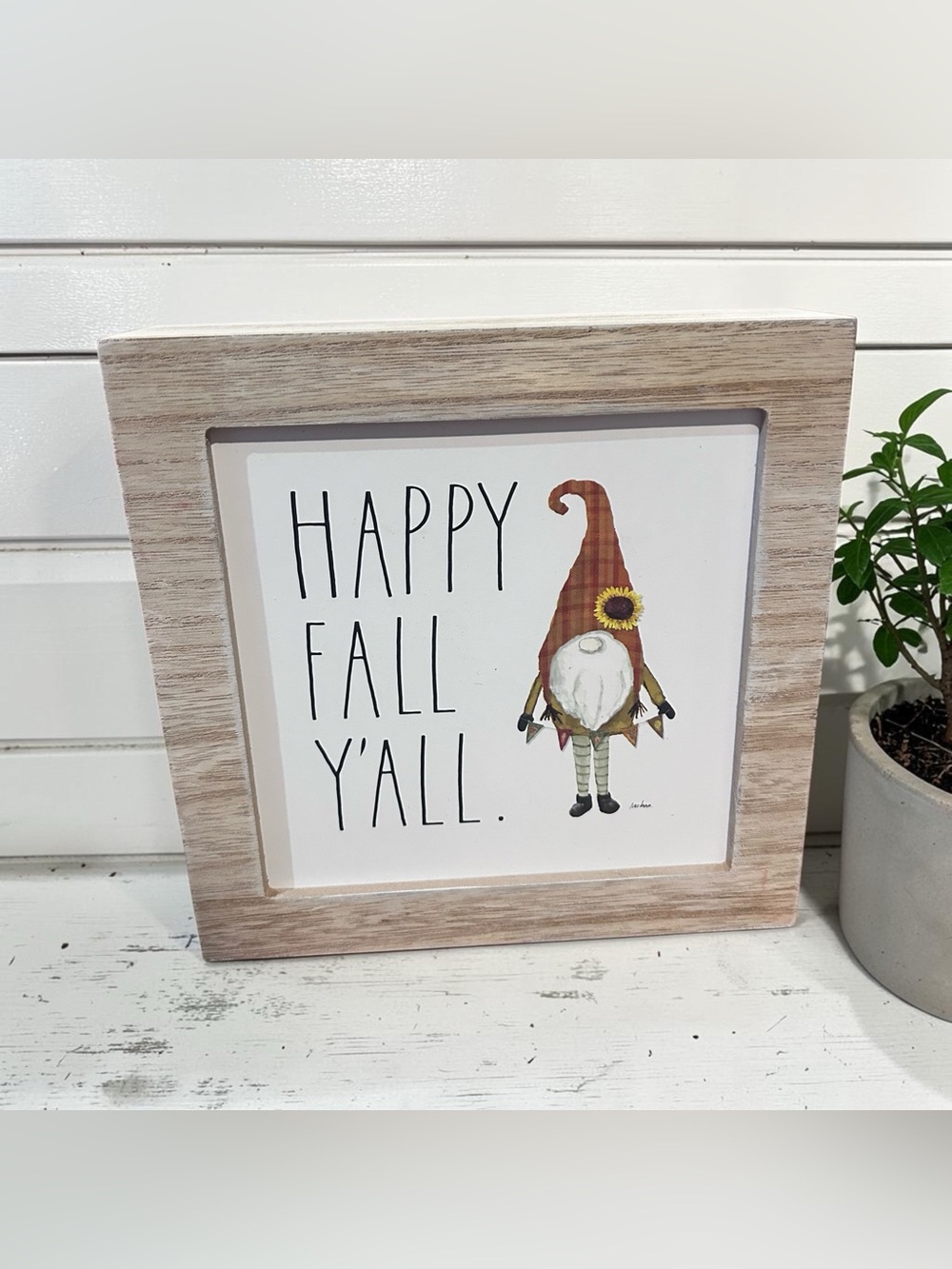 Rae Dunn Happy Fall Y’all Gnome Fall Decor Sign